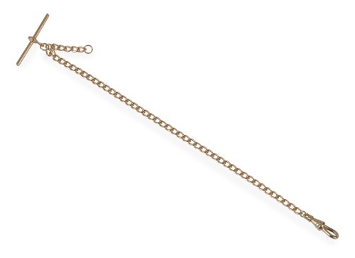 Rolled Gold Pocket Watch Chain - Single Albert Traditional Design