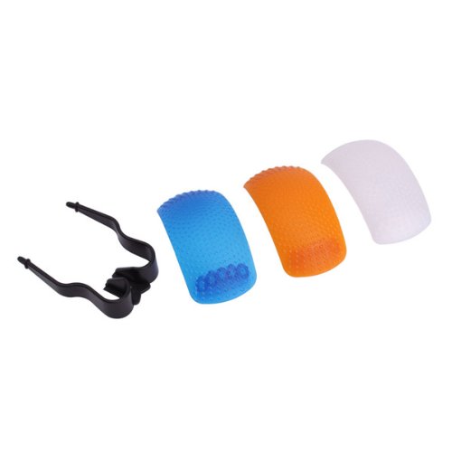 BestOfferBuy - 3 Diffuseurs de Flash de Couleurs pour Appareil Photo DSLR Canon Nikon