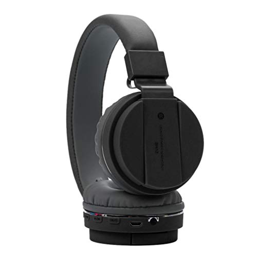 Preisvergleich Produktbild samLIKE Kabellos Bloothooth Over-Ear Kopfhörer, Metallisches Surround Sound Noise Reduction Headset für PC, Switch, Laptop, Tablets, Handy, ps4 usw ( Schwarz)