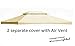 Produktbild Homestore Globale Canopy Ersatz für 4M x 3M Pavillon mit Air Vent - 2 separate Abdeckung Stücke für zwei Reihen Rahmen Pavillon (Beige)