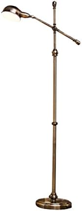 ZHDC® American style floor lamp, creative retro bronze lamp Nordic style simple light classical study room bedroom living room floor lamp high 132cm floor lamp