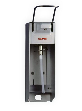 Preisvergleich Produktbild Sanhytec CWS Desinfektions- / Seifenspender, mit nach vorne herausnehmbarer Edelstahlpumpe, Alu weiß, CWS-903106200