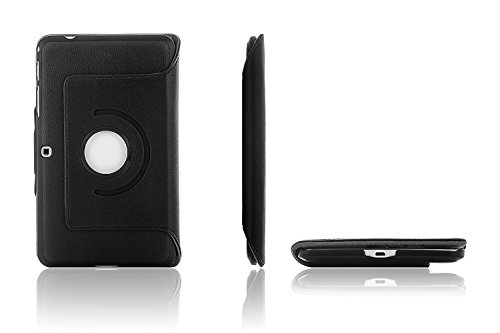 ForeFront Cases® Neue Leder Drehbar Hülle / Tasche / Case / Cover für Samsung Galaxy Tab 4 10.1 T530 – Rundum-Geräteschutz und intelligente Auto-Sleep-Wake-Funktion mit 3-JAHRES-GARANTIE VON FOREFRONT CASES – inkl. Eingabestift und Displayschutz - 4