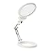 Produktbild Fangfang GAO magnifier Beleuchtete Lupe Whit 2 Led-Licht-Lupen Desktop Faltbare Doppellinse 2X 6X Lupe für alte Mann Leseleiterplatte Reparatur Uhren Reparatur Weiß