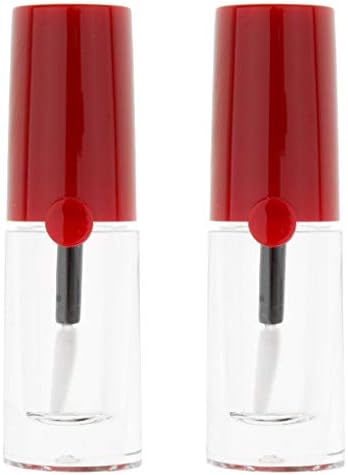 B Blesiya 2 Pieces 5ml Empty Clear Lip Gloss Containers, Lip Balms Mini Refillable Travel Empty Lipgloss Gloss Bottle Tube Vials Container