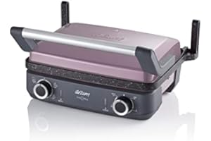 ‎ARZUM ARZUM AR2043-INX MAXI GRILL Elektrogrill und Multigrill Toaster Sandwichmaker und Pizzaofen & Lahmacun Makinesi -Edelstahl (Violet)