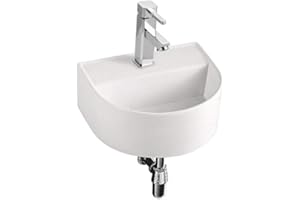 Housler® Compact Small Wall Hung Bathroom Basin Sink 315mm x 280mm