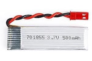 YUNIQUE GREEN-CLEAN-POWER - Rechargeable Lipo Battery 3.7V 500mAh | Compatible with UDI and WLtoys Drones | Stable Performance | Overcharge Protection | 57X17X8 mm - 16 Gr, Silver