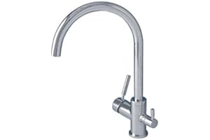 VYAIR 13306 Chrome Three-Way Curve Style Kitchen Tap for Hot, Cold & Filtered Water
