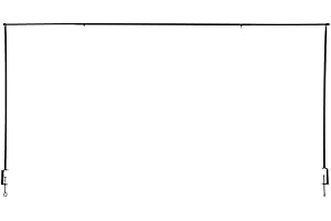 DEGAWO Tisch Deko Stange Klemme Gestell Metall schwarz ausziehbar Tafel 115,5-210 cm