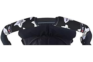 TRIS & TON Tris&Ton Fundas empuñaduras horizontal doble Modelo Estrellas, empuñadura funda para silla de paseo cochecito carrito carro (Tris y Ton)