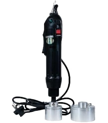 LAZRU Pneumatische Capping Machine, Handheld Flessen Schroef Afdekken Machine, Schroef Cap Tightener, Verstelbare Snelheid, Plastic Fles Afdichtingsgereedschap, voor 10-50mm Flessen Cap LAZRU Pneumatische Capping Machine, Handheld Flessen Schroef Afdekken Machine, Schroef Cap Tightener, Verstelbare Snelheid, Plastic Fles Afdichtingsgereedschap, voor 10-50mm Flessen Cap