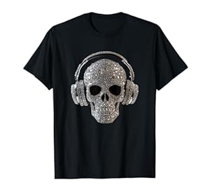 Bling Skull con auriculares -
