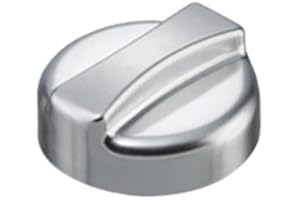 KITCHENKING24 HAUSMARKE_RKT Universal Drehexcenter-Kappe rund Kunststoff in chrom-Optik / Drehknopf / Drehexenterkappe / Drehexcenterknopf / Ersatzteil