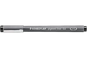 STAEDTLER 308-0.8 Pennarello pigment liner nero 0.8mm, 1 pezzo