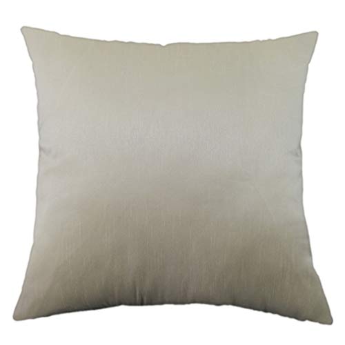 Nunubee Faux Silk Throw Pillow Covers Solid Pillowcase Home Decor Cushion Cover Beige - 65x65 CM /25.6x25.6 Inch