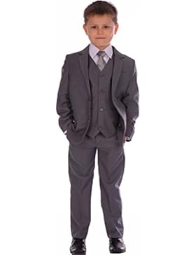 Jungen Anzug Grau Weste Grau Hochzeit Taufe Trauzeugen Junge von Ehre Prom Kostüm 0-3 Monate 14-15 Jahre