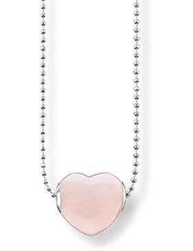 Thomas Sabo Damen-Kette mit Anhänger 925 Silber Quarz rosa 42 cm - SCKE150055