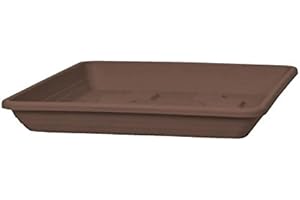 Blim Soucoupe carrée pour Pot de Fleurs 50 x 50 cm Marron foncé