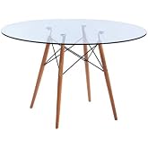 Noorsk Design Round Dining Table or Kitchen Tower Glass 100 (Diameter 100)