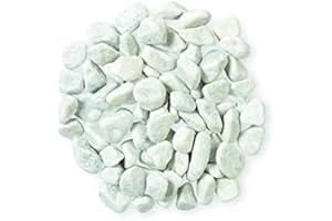 Jardinex Gravier Blanc roulé marbre 15/25 mm - Sac 25 kg - Blanc