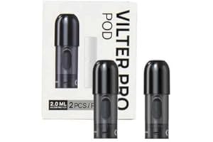 Aspire Vilter Pro Pod Ricambi (2 Pezzi + 2 Filtri) Pods per Sigaretta Elettronica con Resistenza Integrata 1.2 Ohm e Soft Tip in Cotone Usa e Getta - Cartucce Senza Liquido e senza Nicotina