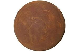 Klocke Edelrost Dekor Gartenkugel/Rostkugel zum Dekorieren - Tolle Auswahl - Ganzjährige Gartendekoration - Winterfest - Garten Rostkugel/Metallkugel (XL: Ø 60cm, Schlicht)