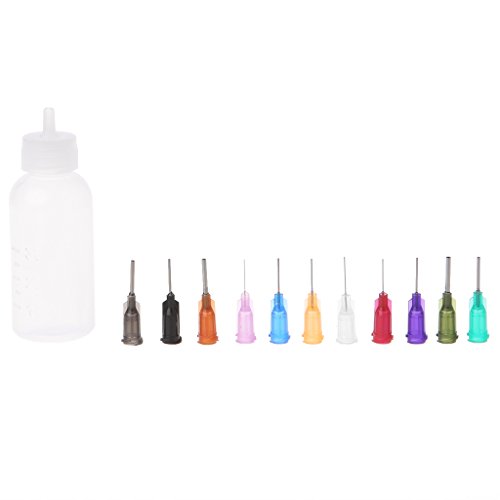 JunYe 30ml Dispensing Dispenser Bottle For Rosin Solder Flux Paste with 11 Needles