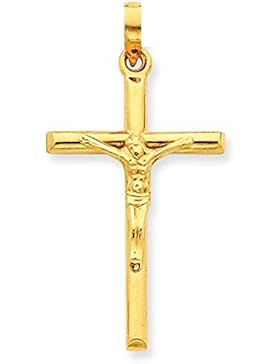 Anhänger Kreuz Mit Jesus 18 Karat 750 Gelbgold Unisex