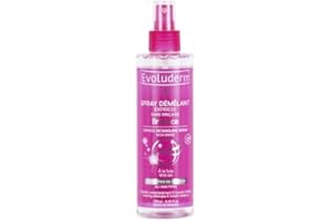 EVOLUDERM - Spray Démêlant Express Brillance - 250 ml - 98% d'Origine Naturelle - Fabrication Française