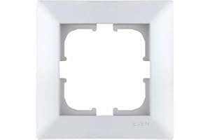 EXEN Cadre de Finition Simple Blanc 83 mm - 1 Poste Série ODAK - Plaque Murale Encastrable pour Prise Électrique et Interrupteur - Design Moderne Compatible avec Modules EXEN - O101/01E