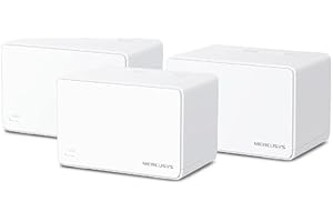 MERCUSYS WiFi 6 Mesh AX3000Mbps, Couverture jusqu'à 650 m², Connecter jusqu'à150 Appareils, Canaux 160 MHz, 3 Ports Gigabit, WiFi bi-Bande, Easy App Control, Halo H80X (3-Pack)