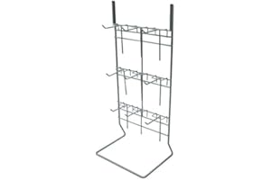 Gerso Présentoir Comptoir 9 Crochets Simples avec Emplacement Affiche