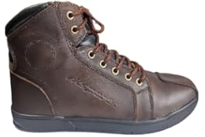 RKsports 1002 new trainer black brown leather motorcycle motorbike boots