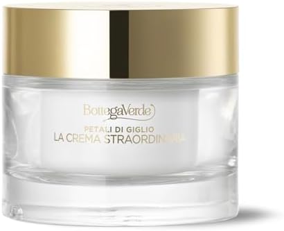 Bottega Verde - Petali di Giglio, Crema Viso Giorno e Notte, 50 ml, Azione Idratante, Antirughe e Rimpolpante, con Acido Ialuronico e Estratto di Giglio Iperfermentato, per Tutti i Tipi di Pelle