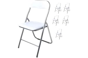 VIP HOGAR Set 6 SILLAS Plegables Polo Blanco (White)