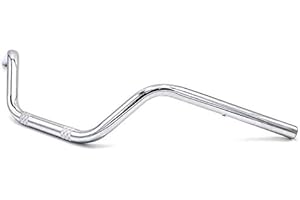 BHYShop 7/8 "22mm Vintage Retro Guidon Universel Drag Barre Droite Chopper Bobber Cruiser Custom CG (Chrome)