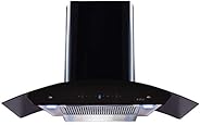 Elica 90 cm 1200 m3/hr Filterless Auto Clean Chimney with Free Installation Kit (WDFL HAC TOUCH 90 MS, Touch +