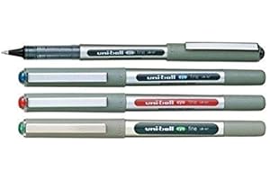 uni-ball EYE UB-157 Lot de 4 cartouches d'encre (1 noir, 1 bleu, 1 rouge, 1 vert)