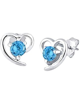 Elli Damen-Ohrstecker Herz 925 Sterling Silber Zirkonia