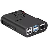 حافظة مروحة Raspberry Pi 4 باللون الأسود