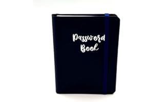 Sixstore Carnet de mots de passe A-Z à onglets pour informations de connexion à Internet, petit format de poche, carnet de notes pour ordinateur, site Web bleu marine