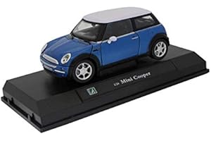 Voiture Mini Cooper Bleue Metal 1/24°