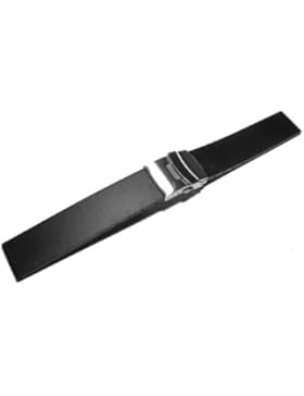 Faltschließe - Uhrenarmband - Silikon - Kautschuk - Glatt - schwarz 22mm