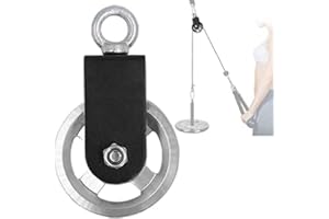 KENSBRO Fitness Umlenkrollen 95mm, Umlenkrollen für Seile Stabiler Seilrollen 360 ° Schwenkbar Pulley Aluminiumlegierung Flaschenzug Klein für DIY Heim-Fitnessgeräte/Garage/Gardinen