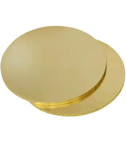 GOONSDS Feuille Laiton Ronde H62 - Alliage Cuivre Solide, Épaisseur 1.5mm Diamètre 100mm - 1 Pièce