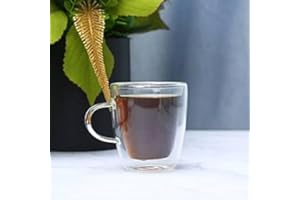 E.I.I. Tazzine da caffè in vetro borosilicato - doppia parete - lavorato a mano - varie misure (80 ML CLASSICA CON MANICO)