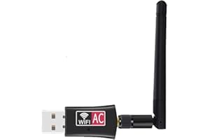 ElectroWorldFR AC600 dongle WiFi antenne USB Dual Band 2.4Ghz et 5.8Ghz Mini Adaptateur USB WiFi pour PC, Jeux vidéo avec antenne