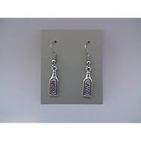 Gin Ohrringe / antik silber / Party Schmuck / Alkohol Flasche