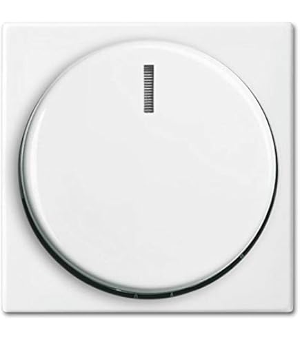 BUSCH-JÄGER, LED-Drehdimmer (LED Dimmer) 6523 U-102 (6523U 102) 6523U102 Mit Zentralscheibe 2115-914 In Balance Si Alpinweiß - Foto 2